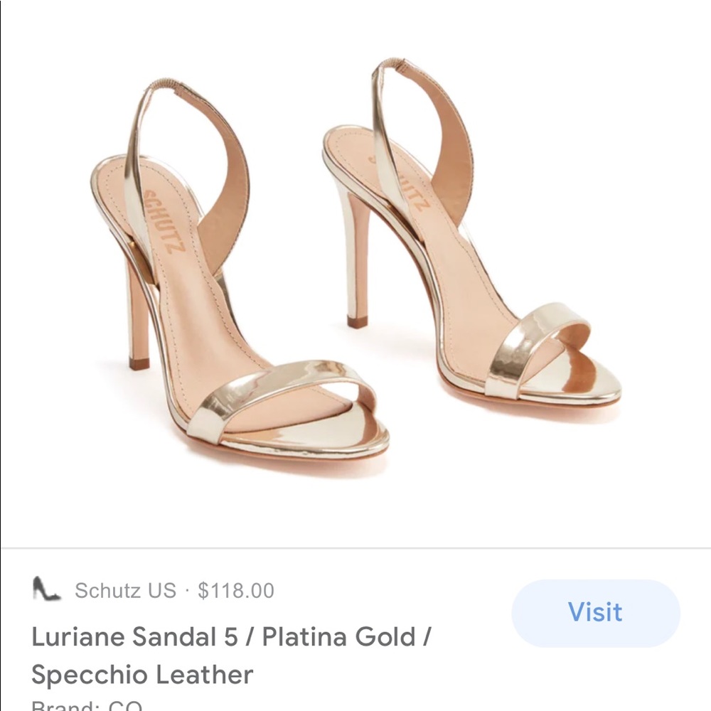 Gold Luriane Slingbacks - Picture 3 of 11